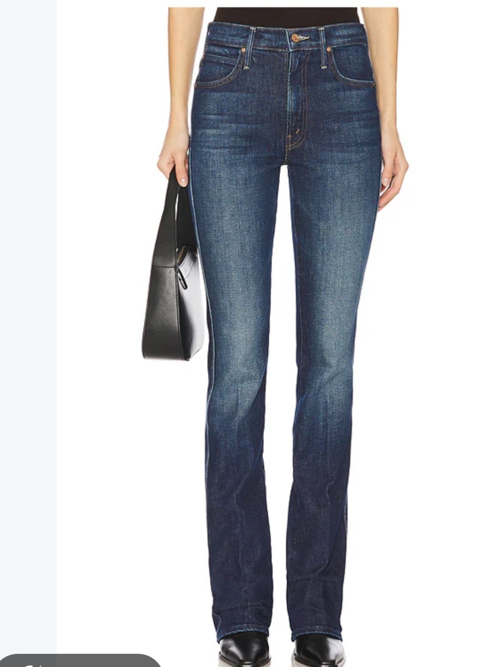 MOTHER Mid-Rise Smokin Double Heel Straight Leg Jeans in Clothing Optional